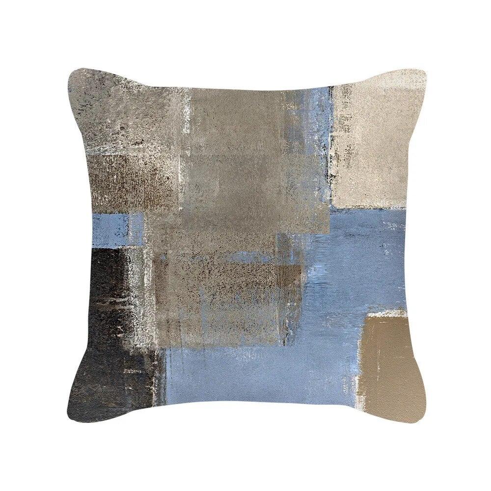 45x45cm Modern Abstract Art Blue Green Yellow Throw Pillow Cover Living Room Sofa Office Car Lumbar Cushion  Home Decor