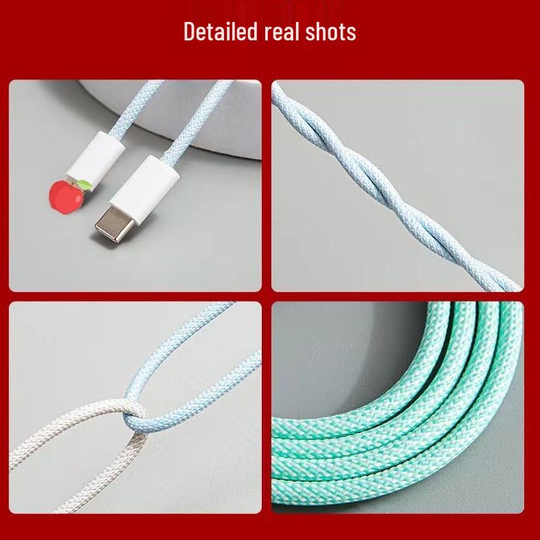20W Macaron Braided Fast Charging Cable for Apple iPhone 15/14/13