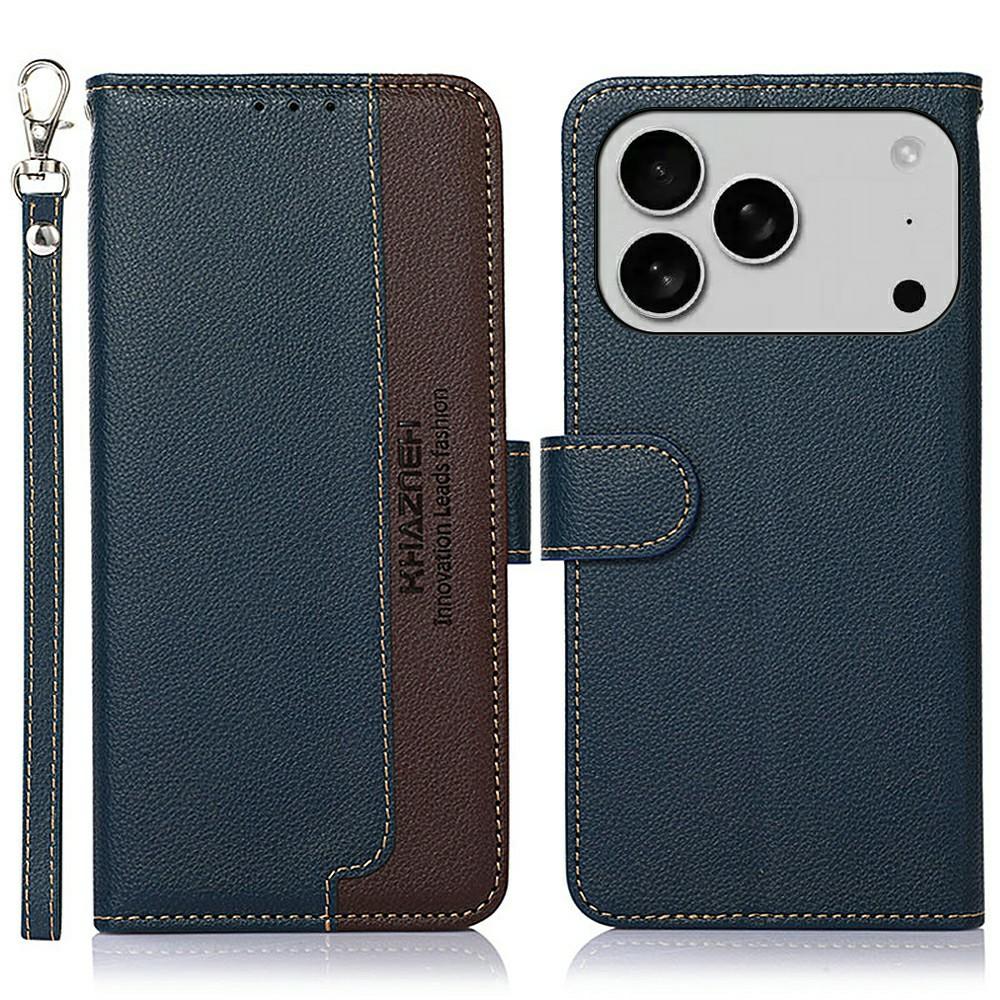 KHAZNEH For iPhone 17 Pro Case RFID Blocking Wallet PU Leather Phone Cover