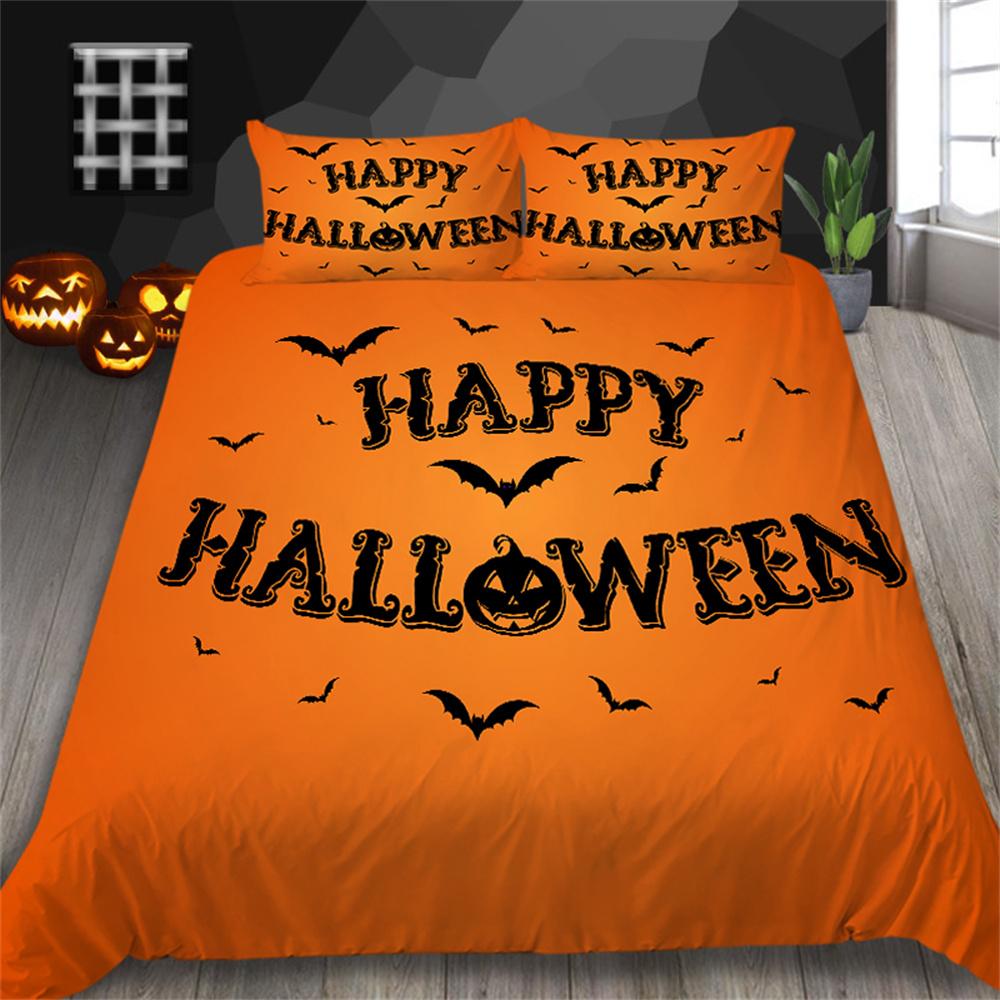 Halloween Duvet Cover Set Fashion Bedding Cover Suit King Size Bedding Teen Adluts Breathable Bedding Cover