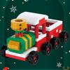 DIY Christmas Tree Elk Deer Santa Claus Train Decorations Architecture Socks Street View Xmas Snow House Building Block Kit Toy