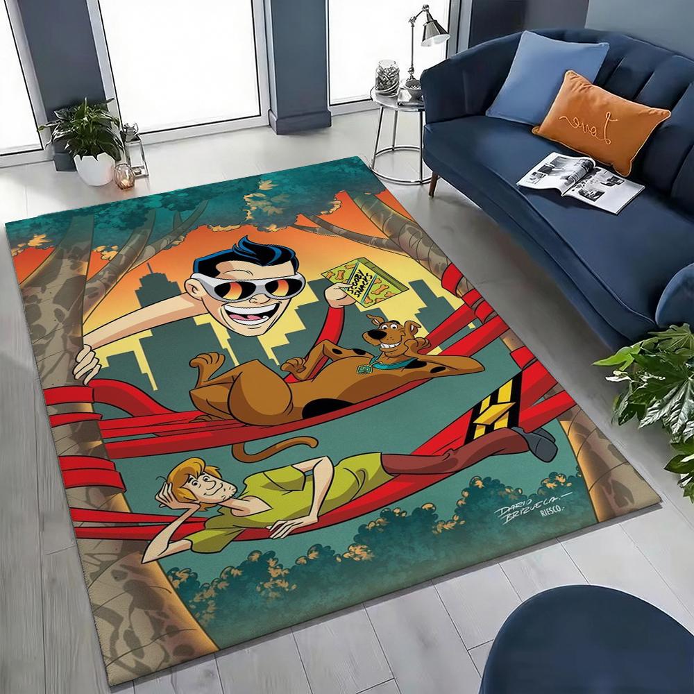 Scoobydoo Spooky Mystery Adventure Indoor Rug Nonslip Easyclean Carpet For Entryway Hallway Balcony Home Party Decor New Year Gift