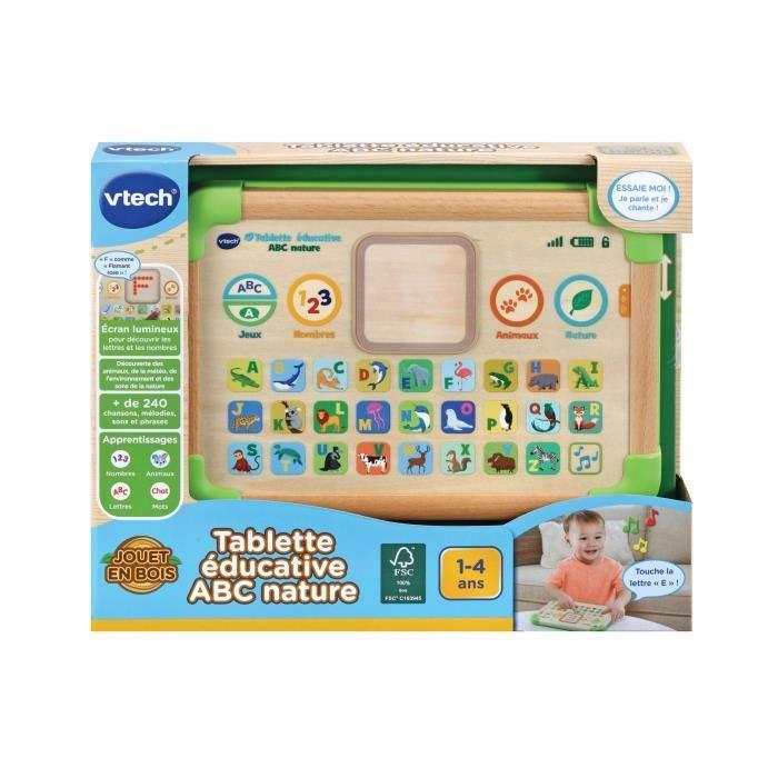 VTECH - Play Green - Tablette Éducative ABC Nature - Jouet Bois FSC®