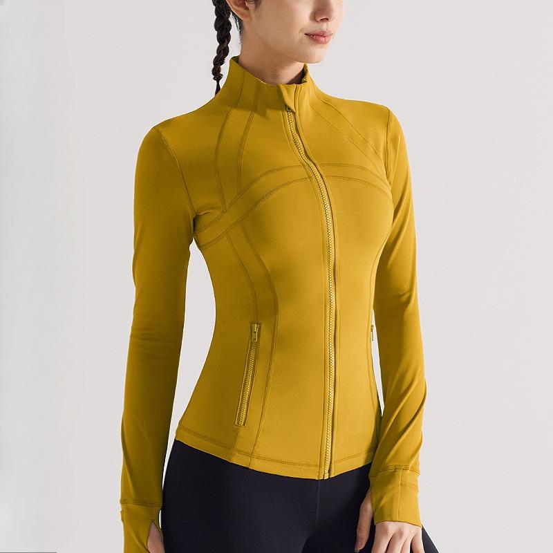 Women's Sports Jacket Stand Collar Zipper Running Slim Yoga Clothes