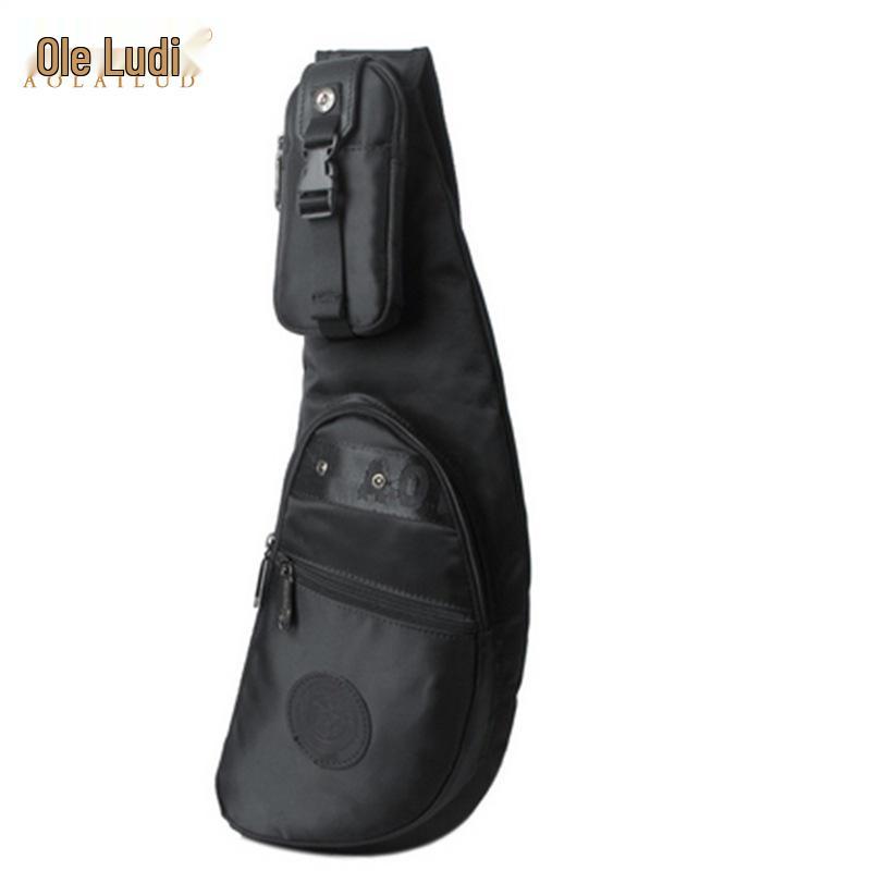 

Мужская ретро холщовая сумка-кроссбоди в форме полумесяца: Большая вместимость и многофункциональность чёрный