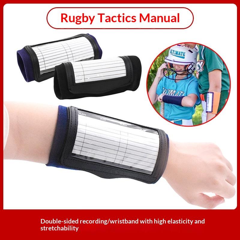 Manchette de poignet avec tableau de jeu de football 1 pièce pour l'entraînement des joueurs avec fenêtre transparente pour les appels de jeu de coaching