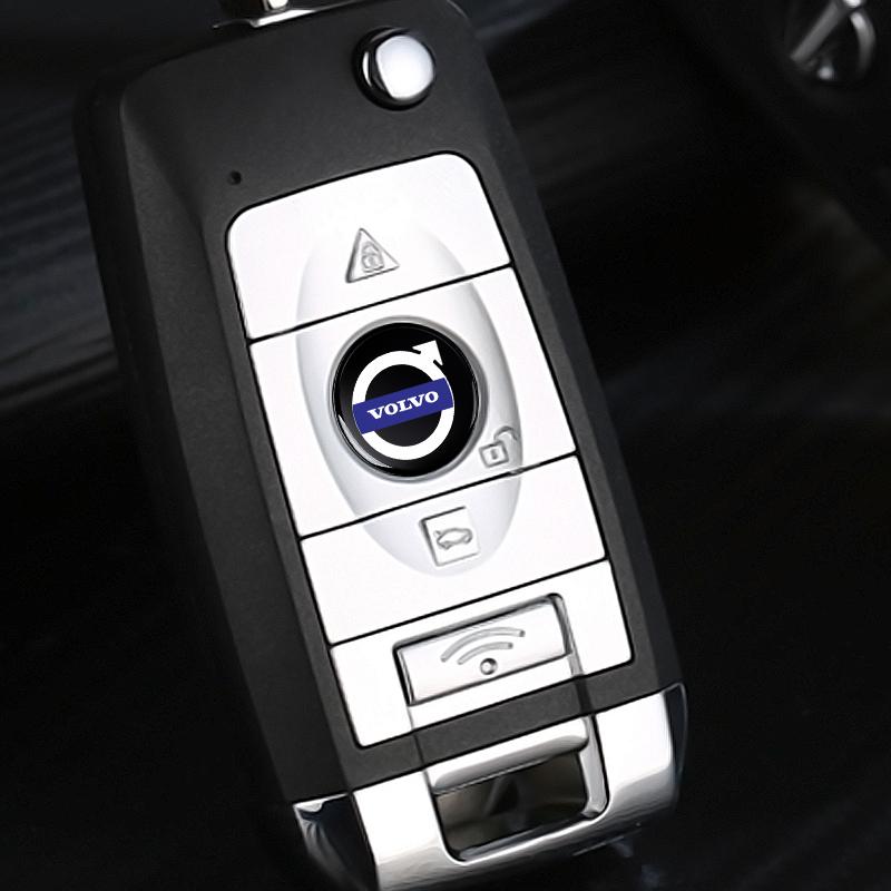 Car Remote Key Sticker Aluminum Emblem Decoration Decal For Volvo XC90 XC60 XC40 V40 V50 V60 S40 S50 S60 S70 S80 S90 240 C70 FN Vnl Truck