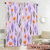 Flat Printing Curtains Without Rod Floral Lavender Daisy Design Valentine Is Day Festival Creative Set Of 2 Made Polyester