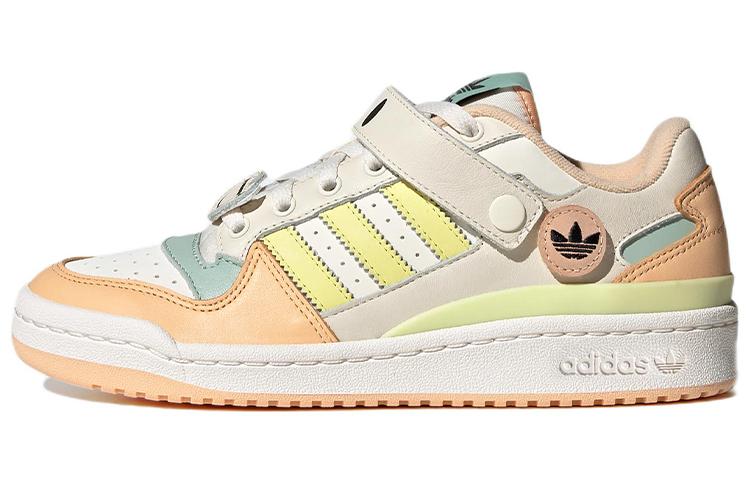 Adidas Originals Forum Low  White Light Orange Cream Yellow Green  Women s GW4427 36