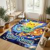 Personalized Crystal Velvet Carpet,Pokémon Custom Printed Name, Plush Area Rug For Home Indoor Decor