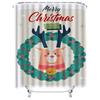 Tuniu Charmante Weihnachts-Badezimmerdeko Festlicher Feiertags-Duschvorhang Niedliches Rentier-Design Wasserdichtes Gewebe Lustiger Wohnraum-Akzent