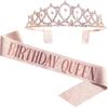 Set Scintillante di Fascia e Tiara di Compleanno per la Ragazza del Compleanno Speciale Set Corona per Donne Ragazze Decorazione Festa Bomboniera Regalo