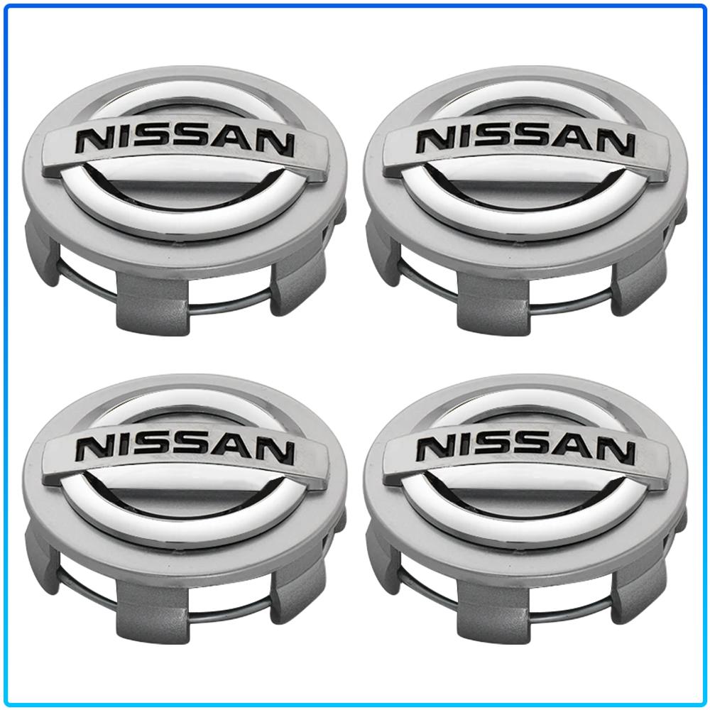 4 Pièces 60MM Cache-Moyeux de Roue de Voiture Anti-Poussière Emblème à Clipser Cache-Roue pour Nissan Nismo Qashqai X J10 J11 Trail Tiida Teana Skyline Juke X-trail