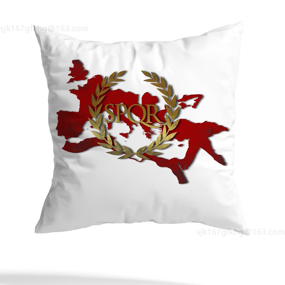 Retro Spqr Roman Empire Pillowcase Casual Style Decoration, Suitable for Home Decoration (excluding Pillow Core)