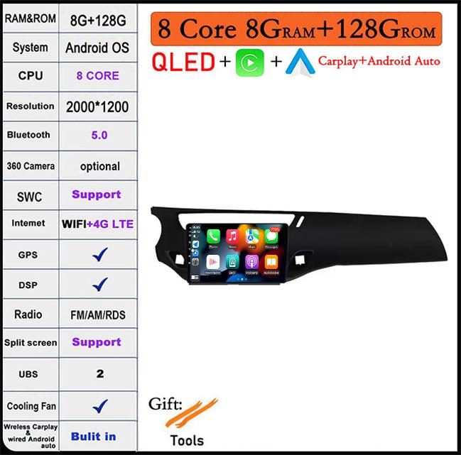 9 Inch For Citroen C3 DS3 2010 -2016 Car Radio Carplay Android Auto Screen Stereo 4G Wf BT DSP RDSNavigation GPS DSP