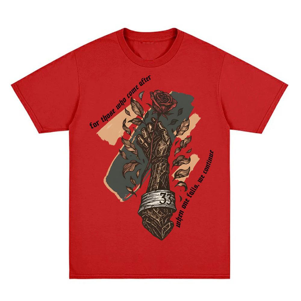 

Expedition 33 TShirt For Those Who Come After Tee When one falls we continue Gamer Gift Gustave Clair Obscur Clothing 4XL