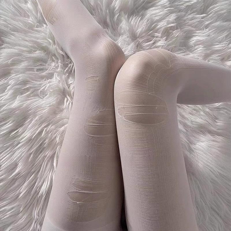 Ciorapi rupți manual Ciorapi negri de unică folosință ultra-subțiri sexy Șosete rupte gratuite Dresuri sexy