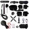 Hot Exotic Bed Bondage Set BDSM Kits Exotic Sex Toys For Women Adults Games Leather Handcuffs Whip Gag Nipple Clamps Sex Shop2