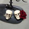 Skull Hair Clip Halloween Party Headwear Novelty Rose Side Clip Cool Hair Decor