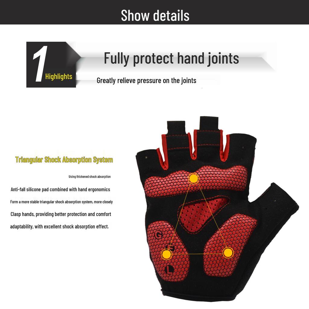 New Mountain Road Bike & Motorcycle Half-Finger Riding Gloves for Outdoor Sports