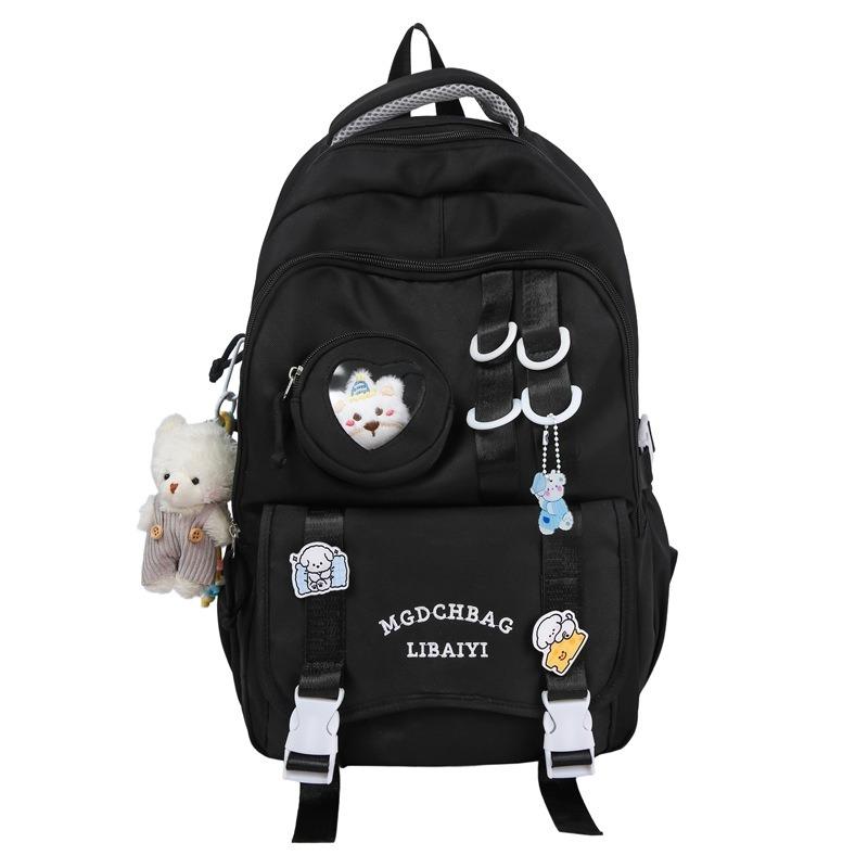 New high-value, fresh and sweet candy-colored backpack, lightweight and large-capacity backpack for junior high school students