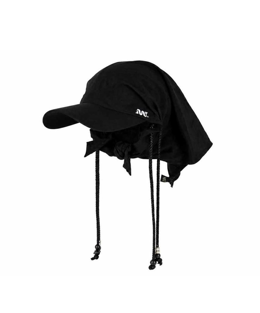 Emdijiti Bead Point Nylon Scarf Ball Cap_Black [Mdf2Ucw001]