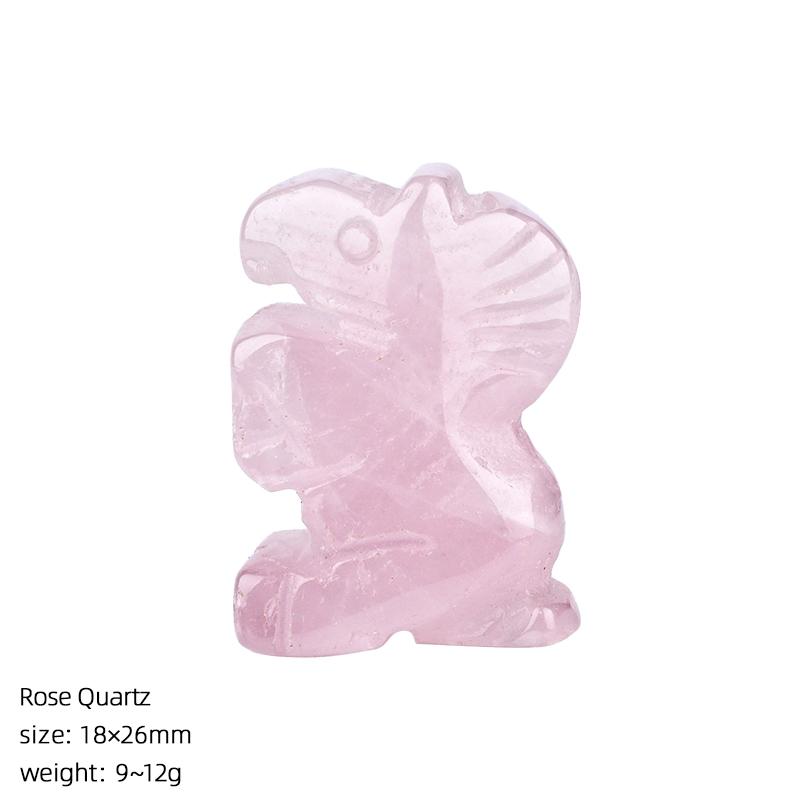 1Pc Natural Semi-Precious Stone Carved Mini Horse Figurine 25-27x17-19mm Polished Crystal Pony Statue For Home Decor Reiki Healing Craft Gift