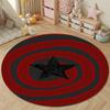 Minimalist Round Stained Glass Multicolor Rug Pad, Non-Slip Floor Mat for Family Room