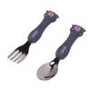 Cartoon Fork Spoon Stainless Steel Baby Feeding Training Spoons Forks Portable Children Animal Tableware for Kids Calf