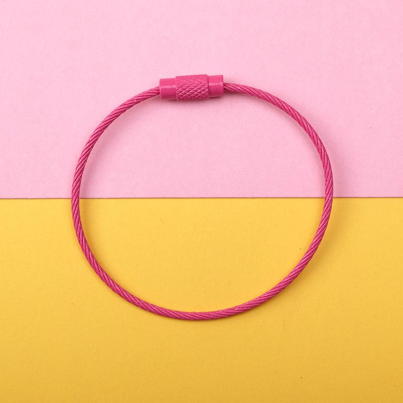 

Креативное красочное эмалированное стальное проволочное кольцо для ключей - Многофункциональный DIY автомобильный брелок-аксессуар Stainless Steel Standard Packaging