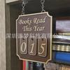 Vintage Style Hanging Bookshelf Counter For Tracking Books Read This Year, Decorative Bookish Home And Library Ornament