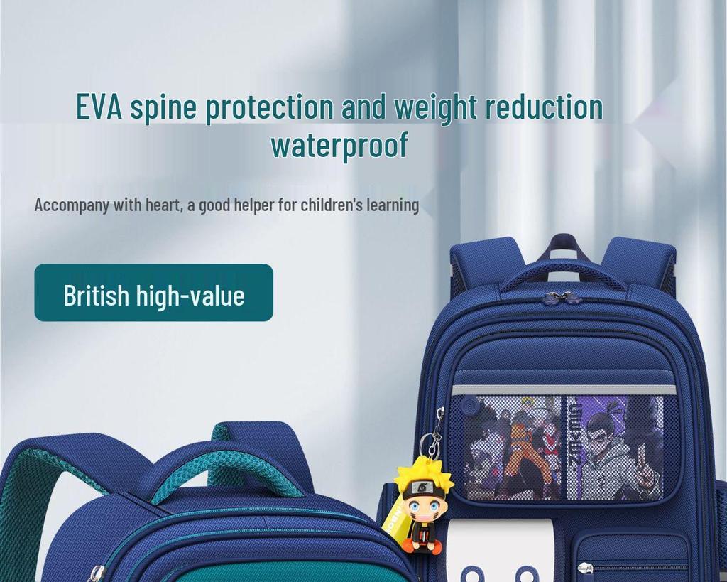 Large Capacity Naruto Backpack for Boys & Girls, Grade 6 - Lightweight, Spine-Friendly