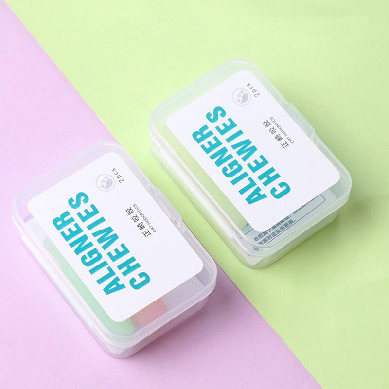 2Pcs Chewable Silicone Dental Braces Invisible Braces Orthodontic Bite Glue Orthodontic Appliances Biting Stick