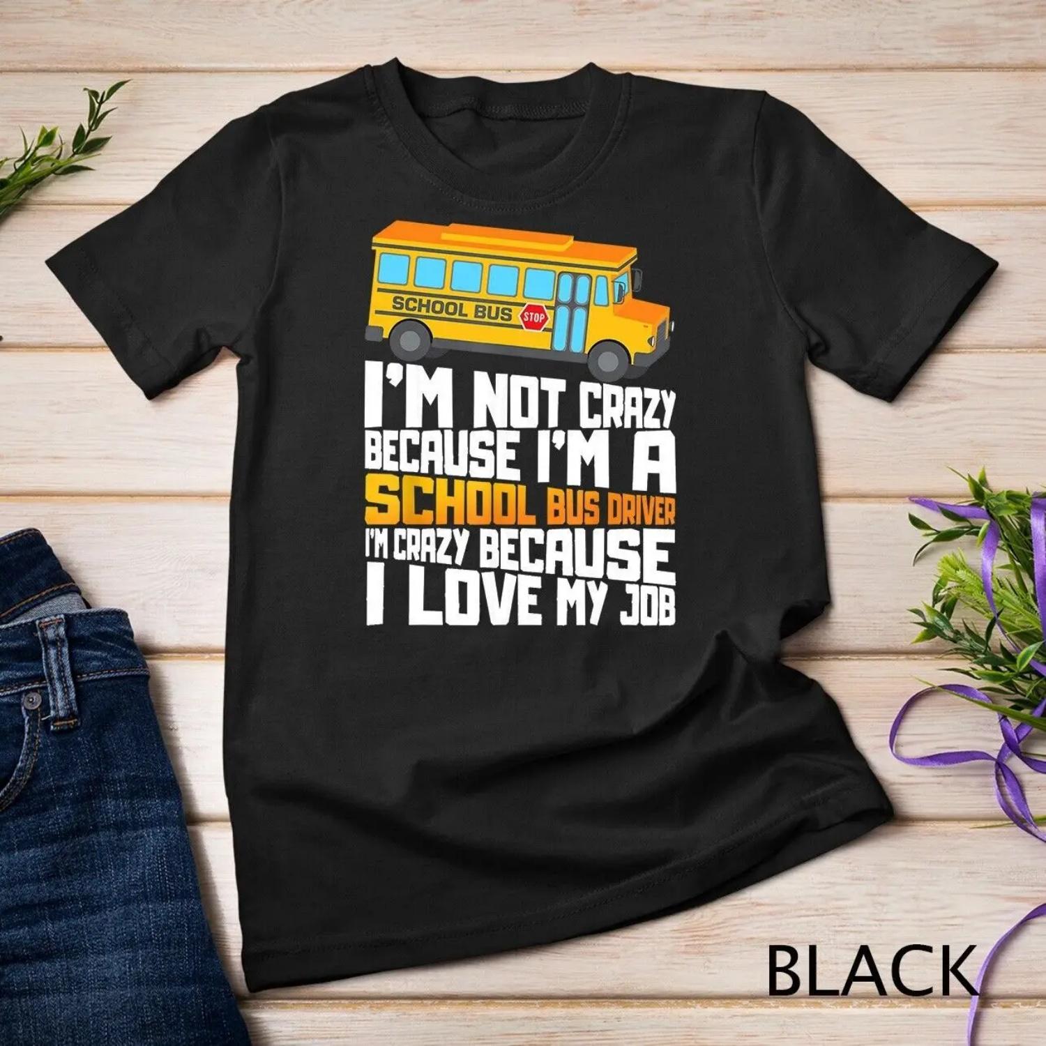 

School Bus Crazy Driver T Shirt XXXXXL чорний