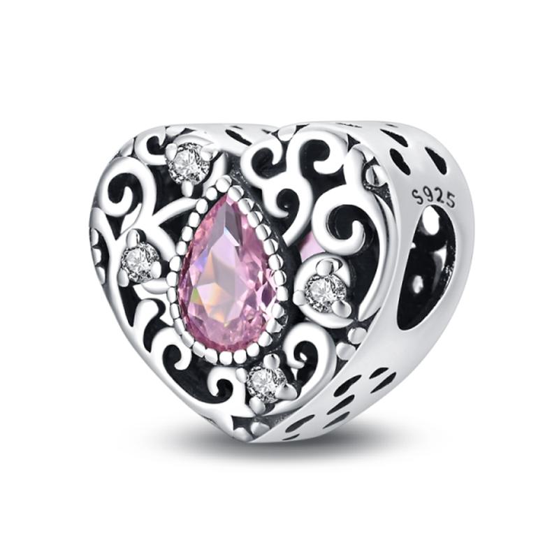 Charms Beads Copper Pink Perfume Bottle Letter Luminous Firefly Tarot Card Beads Fit Diy Bracelets Jewelry