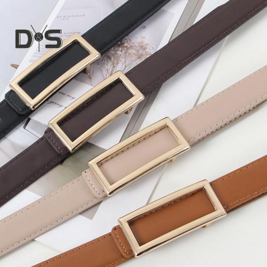 Curea din piele artificială la modă pentru femei, dreptunghiulară, cu cataramă, centură de culoare solidă, pentru pantaloni, blugi, accesoriu versatil pentru rochii, cămăși, topuri