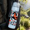 1PC Floral Black Horse Art 750ml Color Plastic Sports Water Bottle Leakproof Flip Straw Lid Suitable for Sports Office Home Use