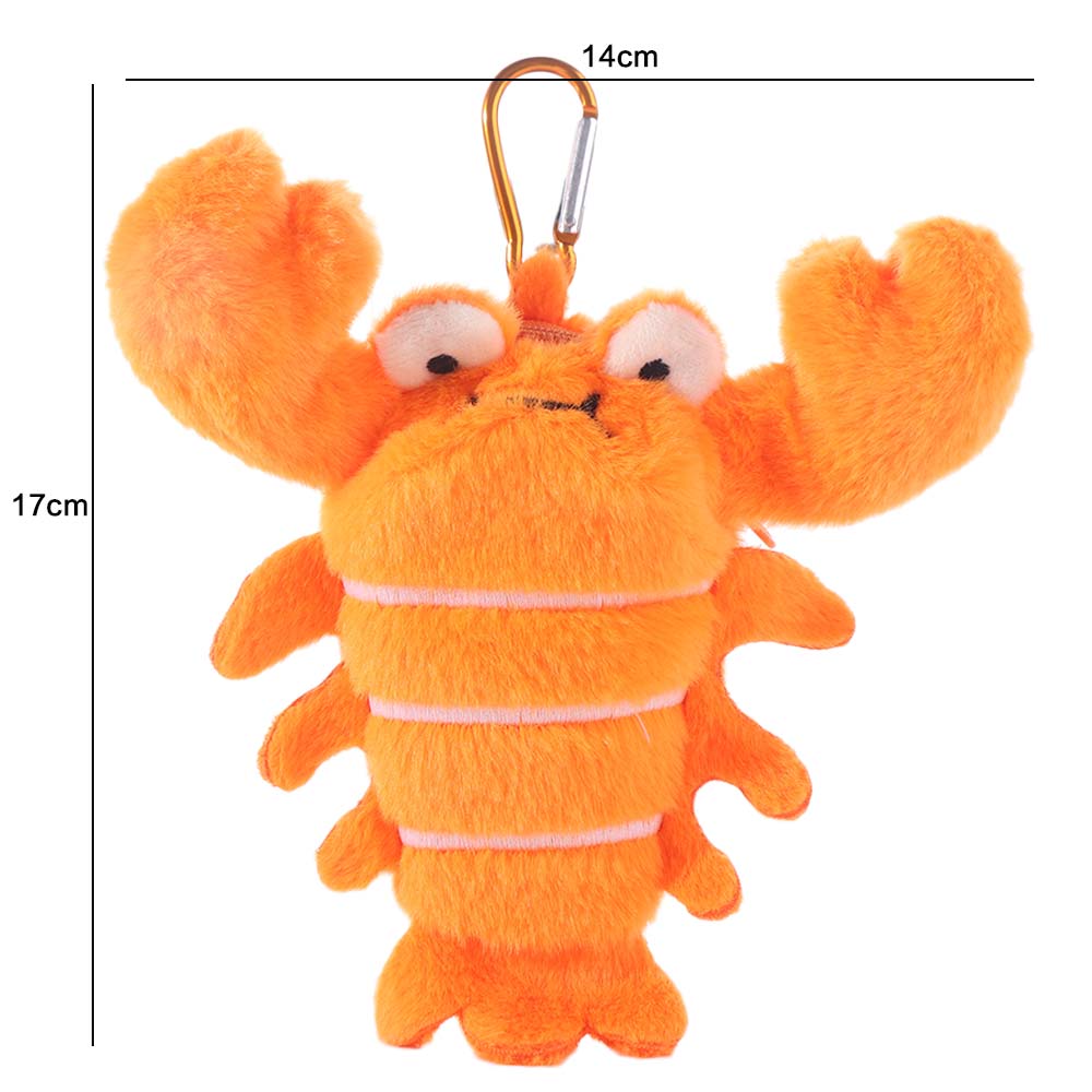 PP Cotton Ocean Animal Coin Purse Fluffy Animal Bag Pendant Soft Plush Doll Keychain Birthday Gift