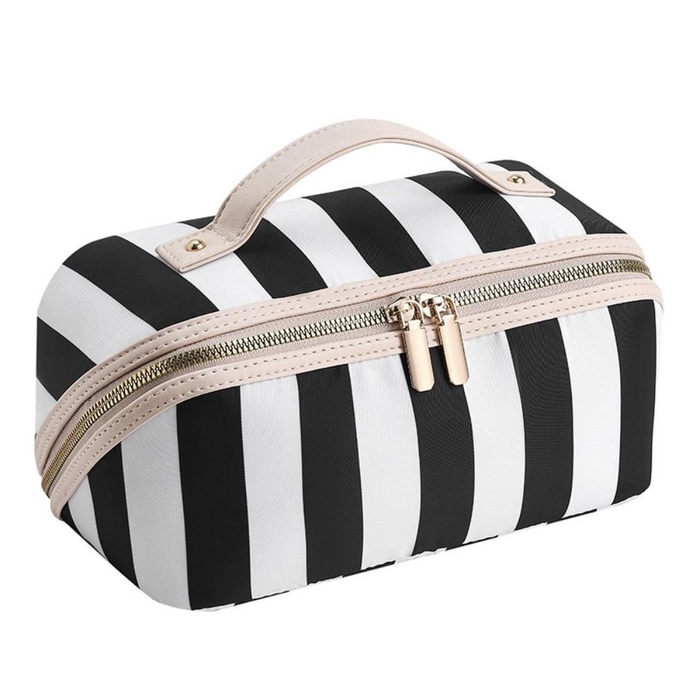Polka Dot/Striped Women's Cosmetic Bag Vintage Travel Cosmetic Case  Makeup Accessory