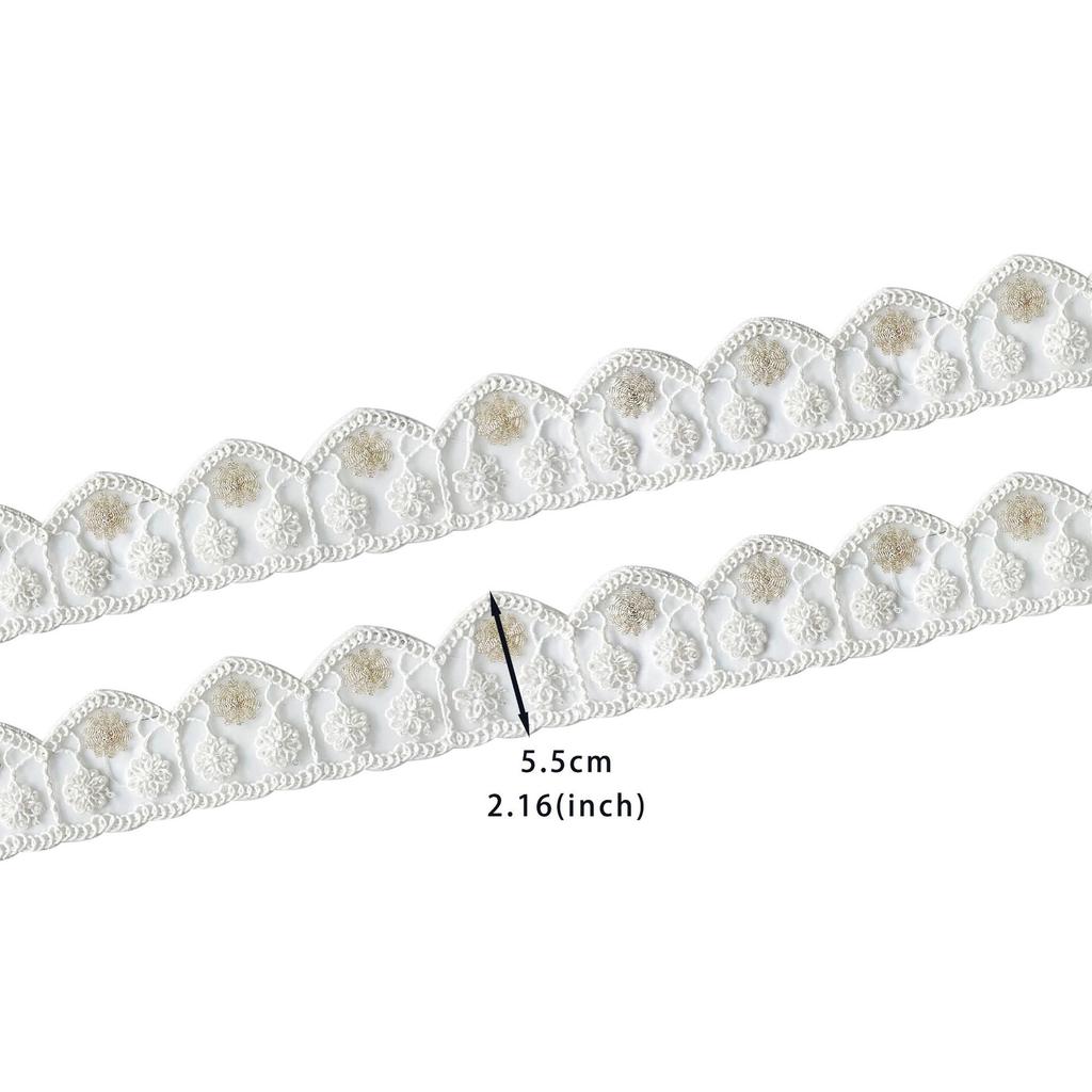 Mesh Lace Lace Accessories Diy Handmade Beads Embroidery Flower Hair Accessories Skirt Accessories Decorative Barcode Webbing