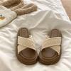 Damen Keilpantoletten Plateau Flip-Flops Weich Bequem Lässig Dick besohlt Schuhe Outdoor Strandsandalen Damen Pantoletten