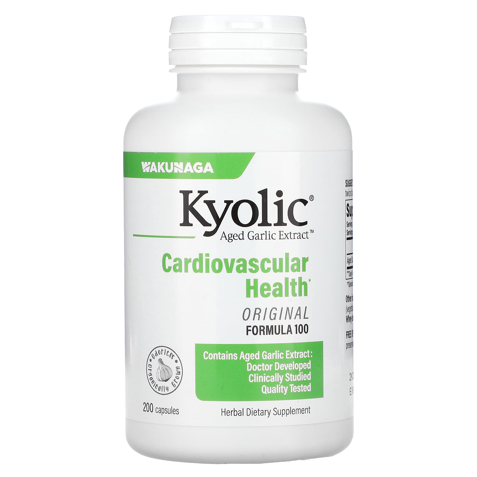 

Aged Garlic Extract, Cardiovascular, Formula 100, 200 Capsules