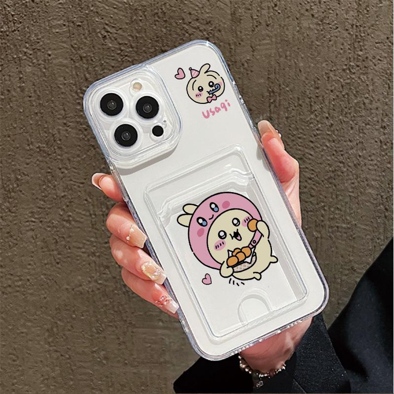 Card Slot Holder Silicone Wallet Pocket Case For Xiaomi Redmi Note 12 13 Reno 12F 13F 14F Samsung S23 S24 S25 Infinix Note 30 Cover Clear Phone Bumper