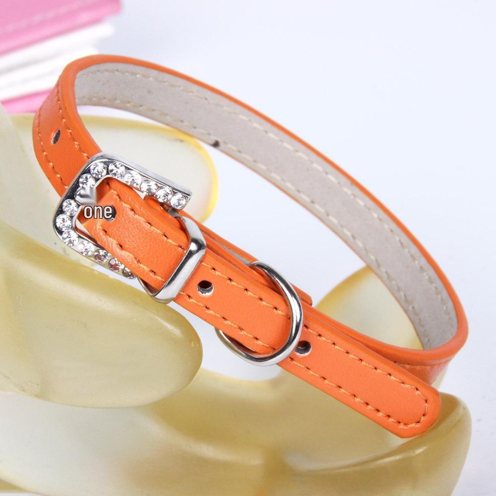 Curated Cat & Dog PU Leather Hanging Neck Collar & Leash - European & American Style