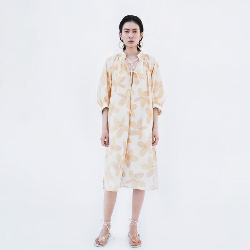 

Edition Floral Print V-Neck A-Line Midi Dress M 165