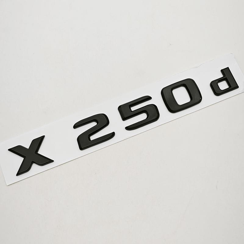 3D ABS Car Letters Rear Trunk Badge Logo X250d X350d Emblem Decals For Mercedes Benz Pickup Truck X250d X350d Tail Accessories