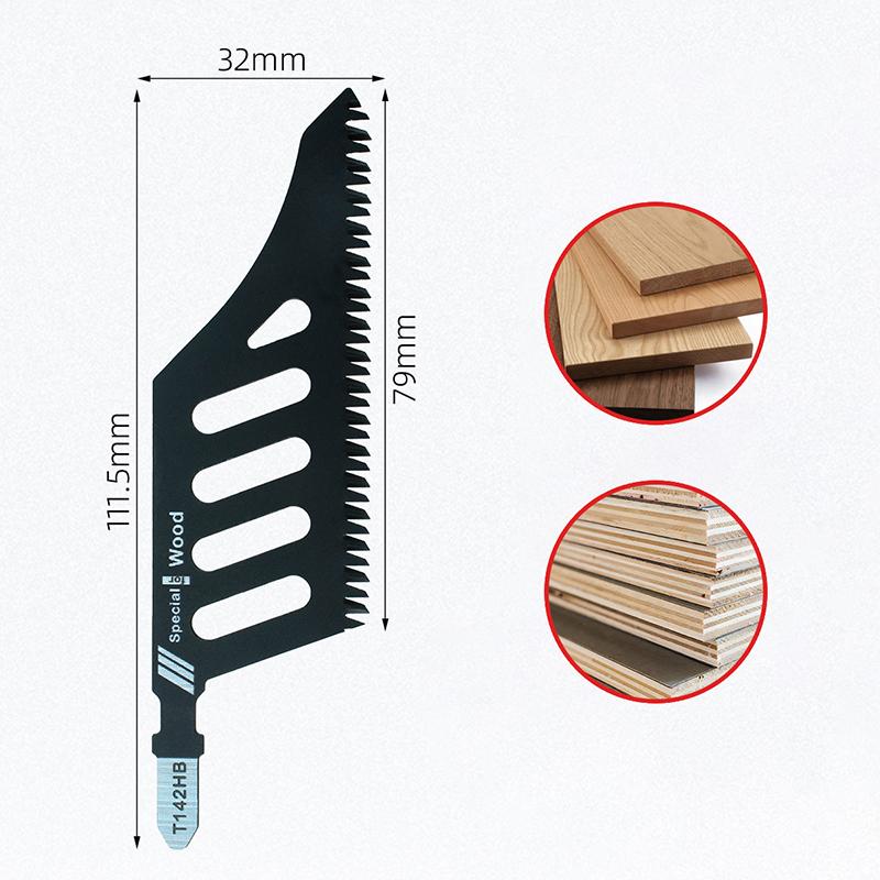 1Pc T142Hb Jigsaw Blade Saw Blades T Shank Flush Cut Replaceable Jigsaw Blade Wood Fiberboard Blades High Precision Cut Tool