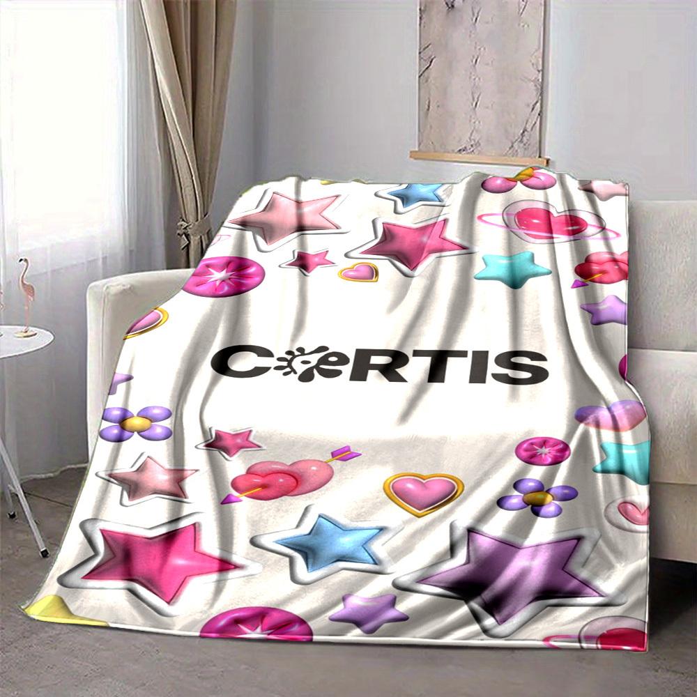 1pc CORTIS, K Pop Blanket Lightweight Flannel Blanket Throw Blanket For Sofa, Bed, Travel, Camping, Livingroom, Office, Couch