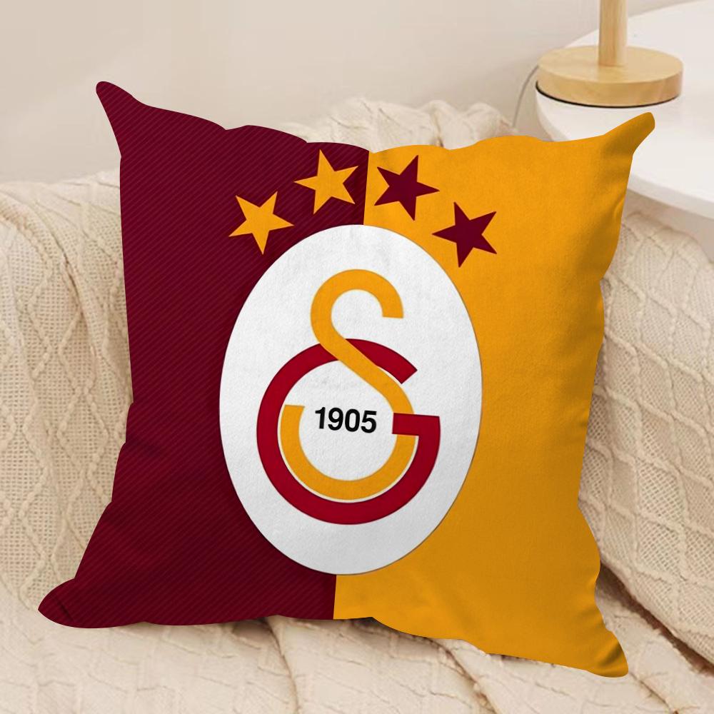 Klubové logo G-GalatasarayS Povlak na polštář Měkká plyšová látka Oboustranně potištěný potah na polštář na pohovku pro všechna roční období Dekorace do domácnosti Dárek