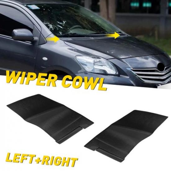 2pcs Windshield Wiper Side Cowl Cover Trim Fits For Toyota Yaris 4-Door 2006-10